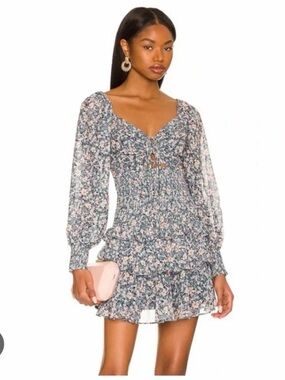 ASTAR THE LABLE MA-RIETTA FLORAL CINCHED BUST CUTOUT MINI DRESS size S